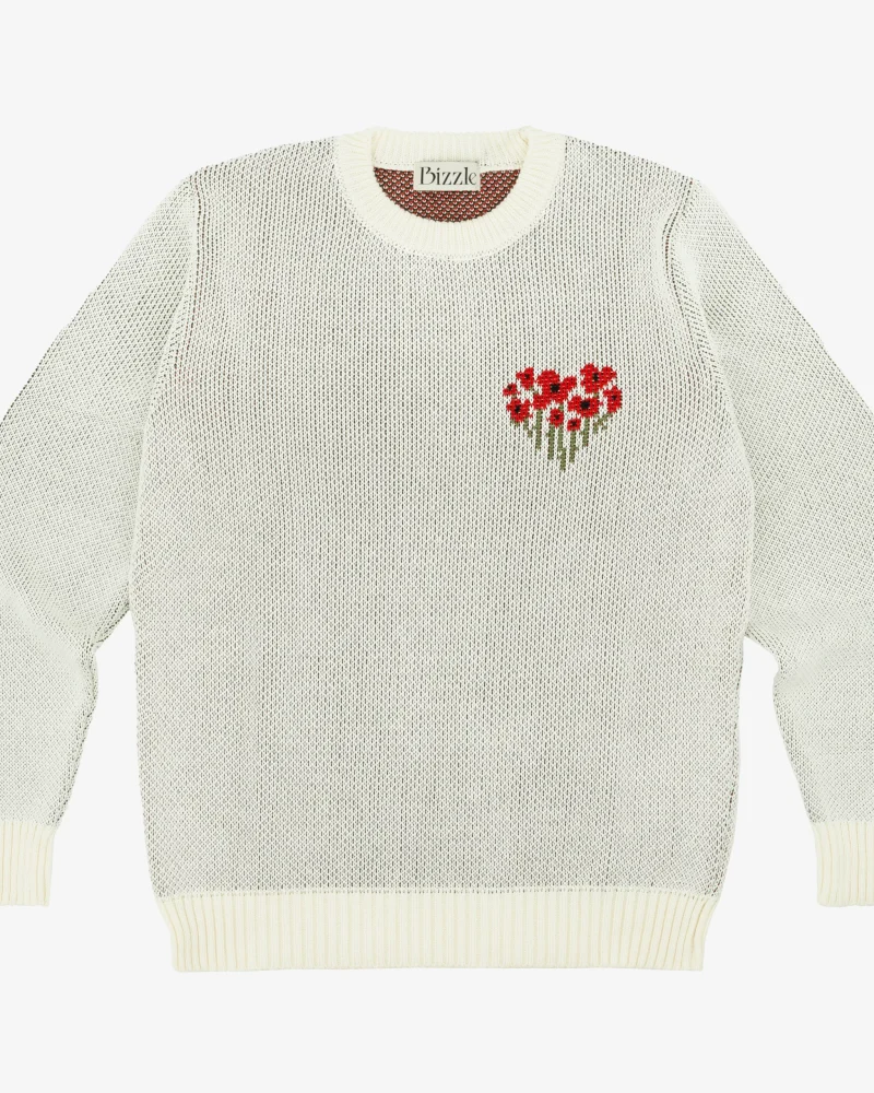 BIZZLE POPPY LOVE SWEATER X TBF CREAM