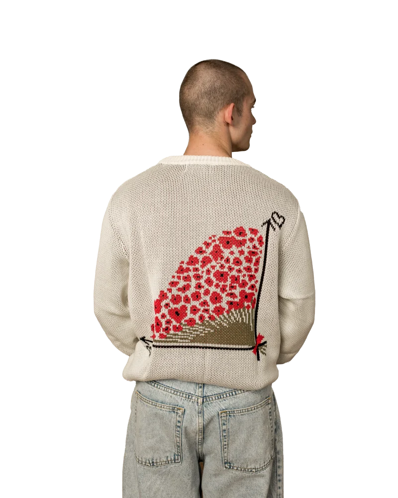 BIZZLE POPPY LOVE SWEATER X TBF CREAM
