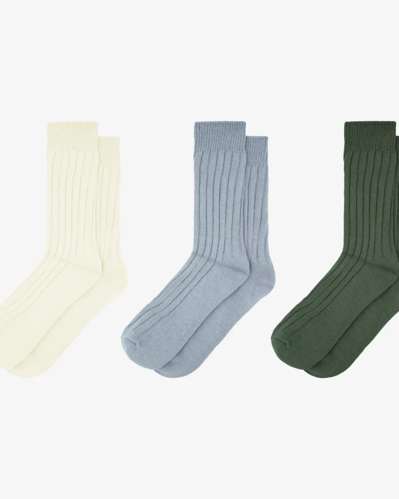 BIZZLE COTTON RIBBED SOCKS 3 PACK