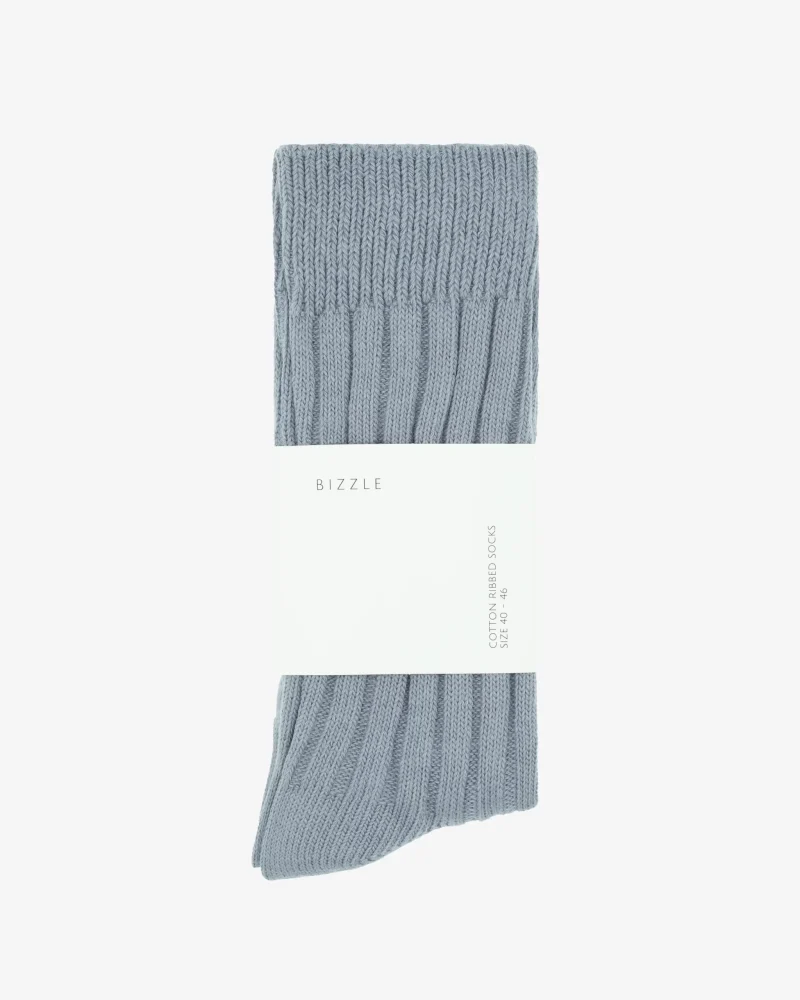 BIZZLE COTTON RIBBED SOCKS DARK GREY