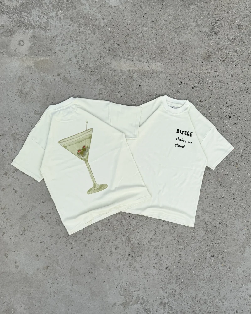 BIZZLE MARTINI TEE VINTAGE WHITE