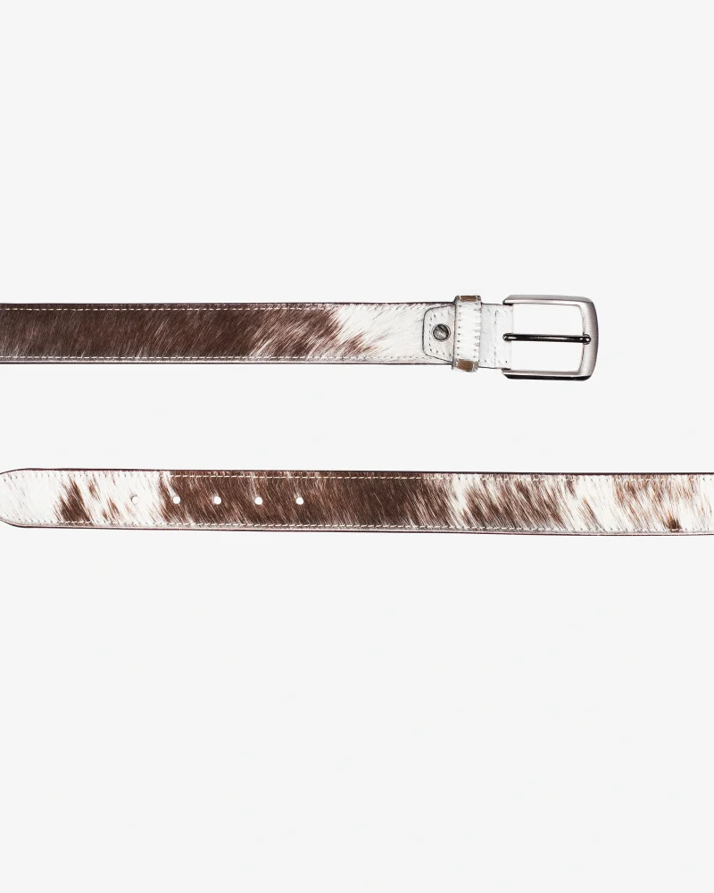 BIZZLE COWHIDE LEATHER BELT DARK BROWN